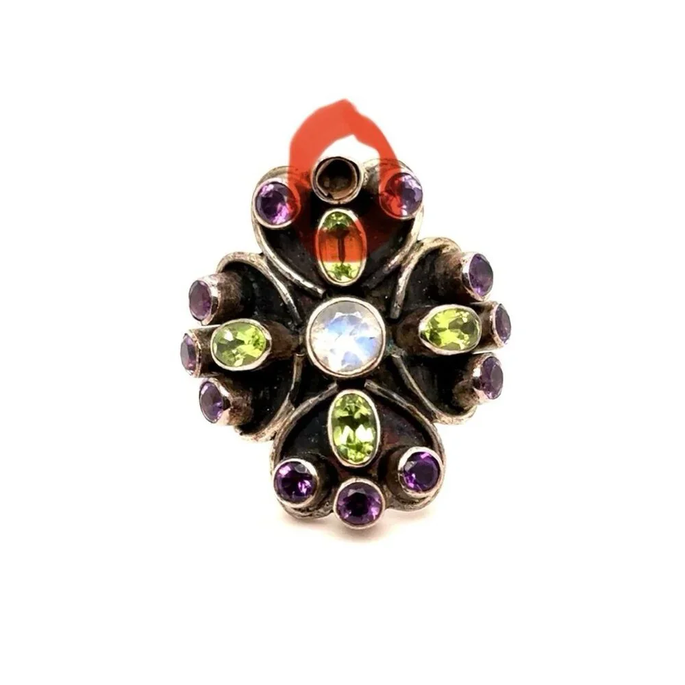 Nicky Butler 925‎ Multistones Ring (Missing 1 Stone)